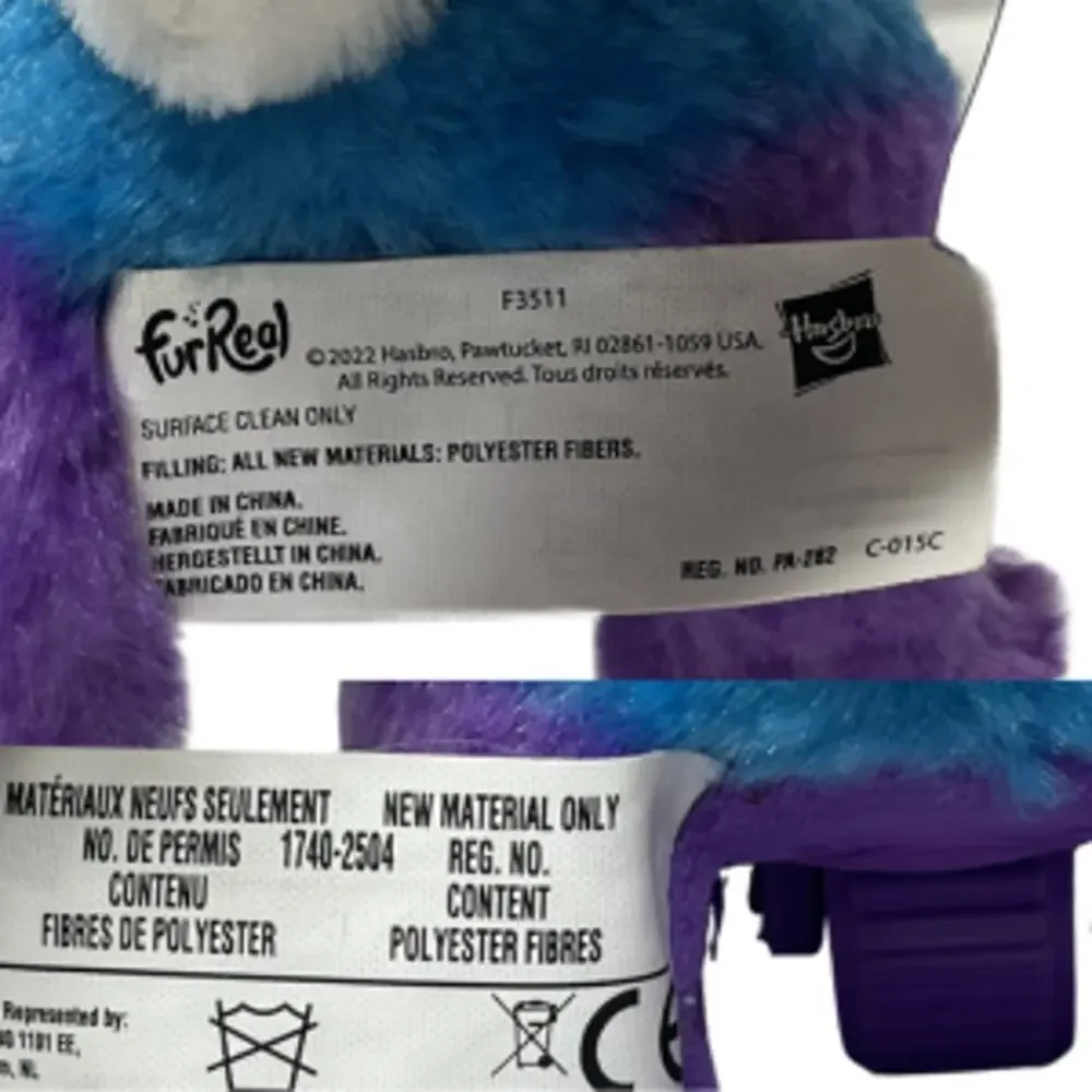 Hasbro furReal Walkalots Rainbow Unicorn Cat Plush No Leash Tested